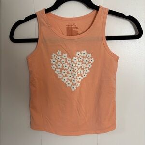 Cat & Jack Peach Daisy Heart Tank